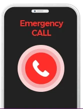 Emergency CALL 화면이 켜진 휴대폰