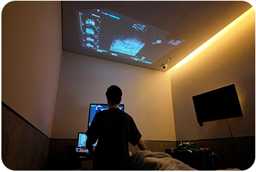 2층 검사실, 천장 프로젝션 유방 초음파