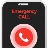 Emergency CALL 화면이 켜진 휴대폰