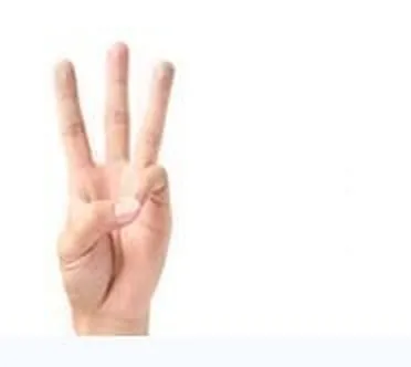 손가락 3개